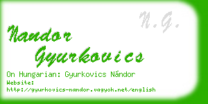 nandor gyurkovics business card