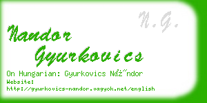 nandor gyurkovics business card